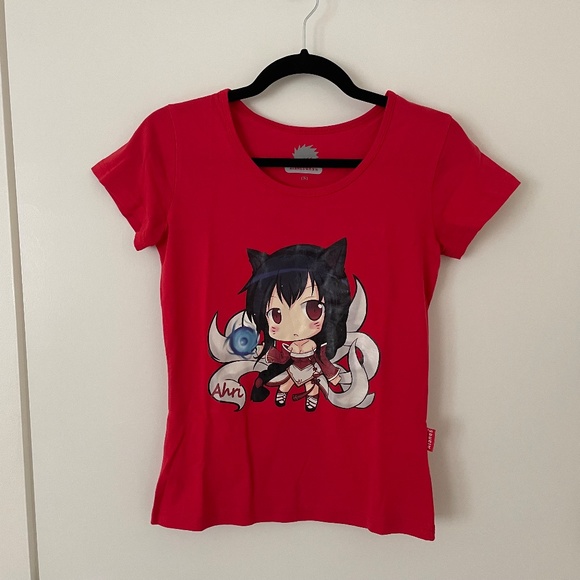 League of Legends Chibi Ahri Shirt Red XS LoL - Picture 1 of 3
